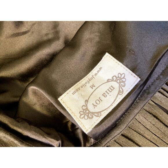 Joyfolie Brown Fringe Midi Skirt - Picture 15 of 16